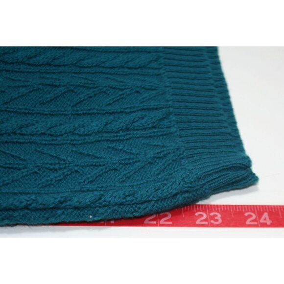 Pendleton Wool Cable Knit Cardigan Sweater Womens S Teal Blue Heritage Classic - Picture 5 of 7